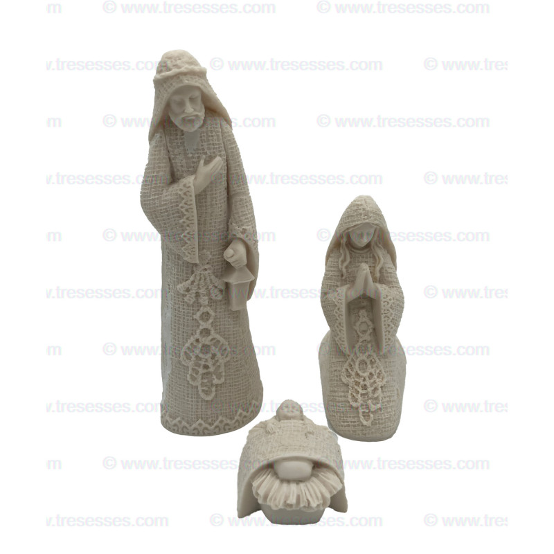 Lace Patterned Nativity Trio