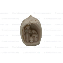 Nut-shaped Grotto Nativity Ornament