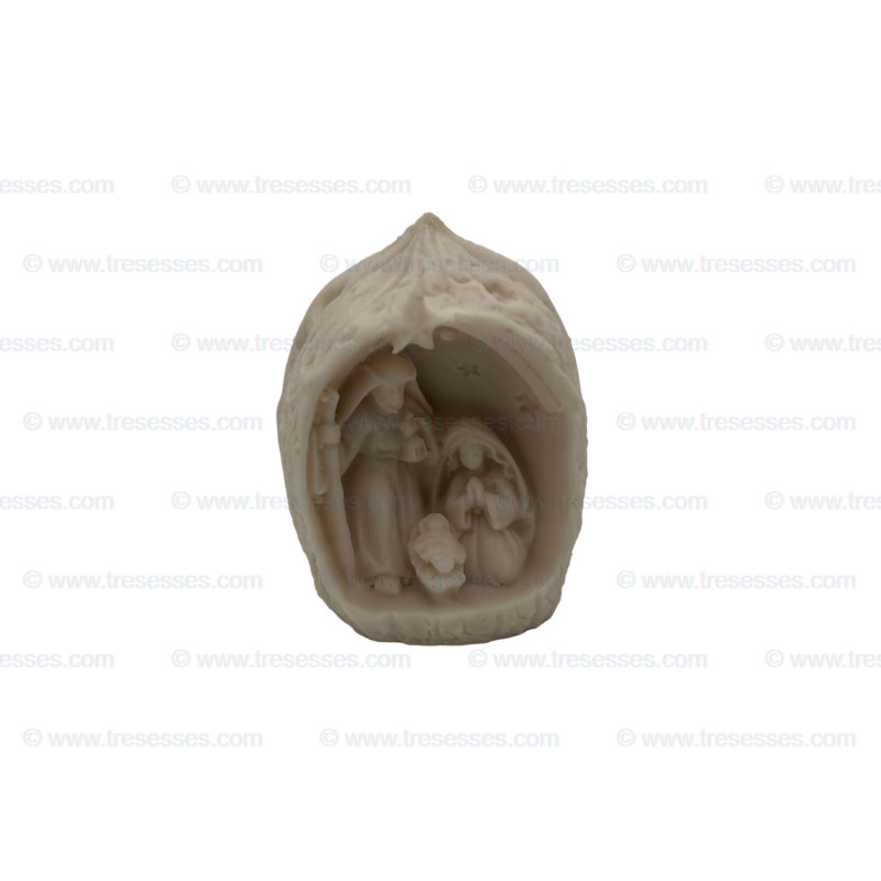 Nut-shaped Grotto Nativity Ornament